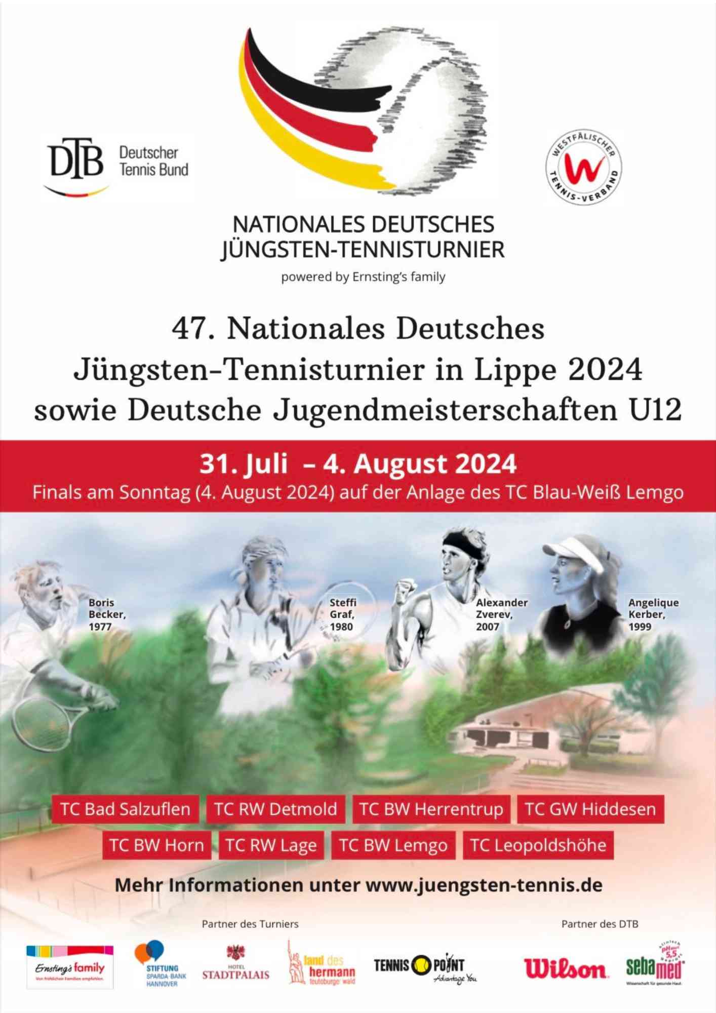 Plakat Nationales Deutsches Jüngsten-Tennisturnier