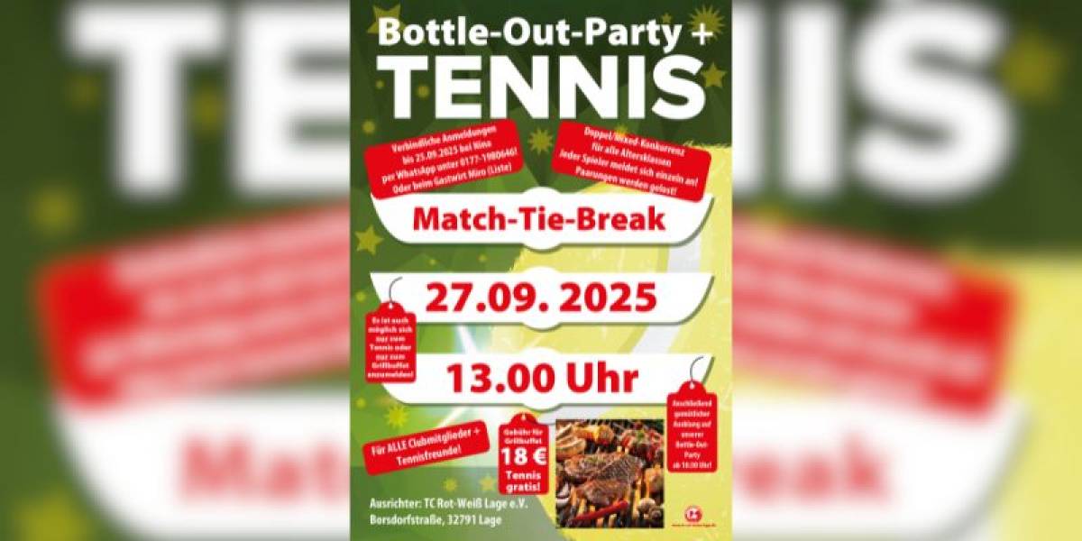 Bottle-Out-Party inkl. Vereinsturnier